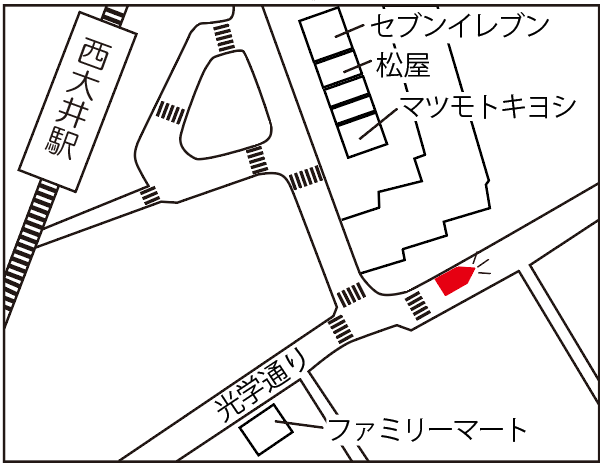 西大井駅周辺マップ